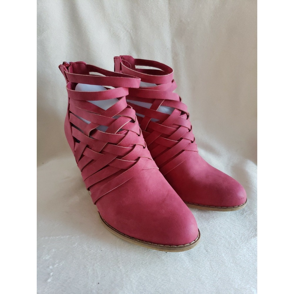 MI.IM URBAN-05 Women's Comfy Cut Out Back Zip Chunky Dress Ankle Bootie,